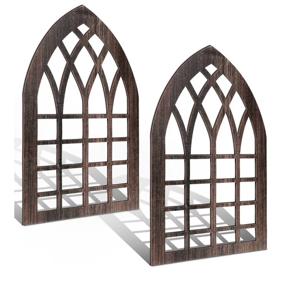 2 Pcs Rustic Window Frame Wall Decor Wooden Farmhouse Wall Decor 15.6'' x 11'... - Picture 7 of 9